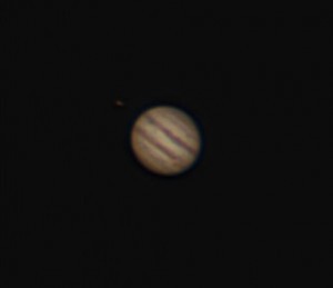 Jupiter taken with an ASI034 through a Skywatcher Virtuoso.